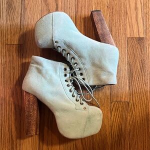 Jeffrey Campbell Mint Green Platform Ankle Boots